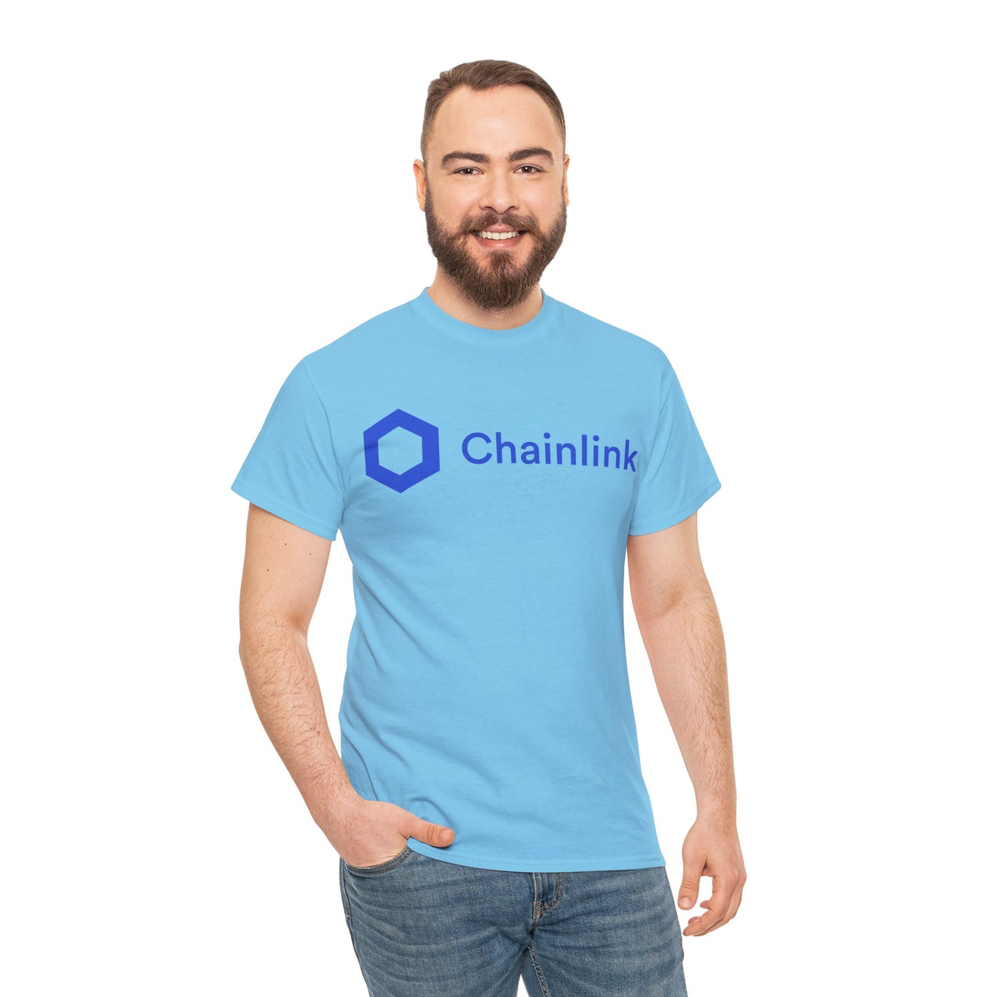 Chainlink #LINK Crypto Unisex Heavy Cotton T-Shirt