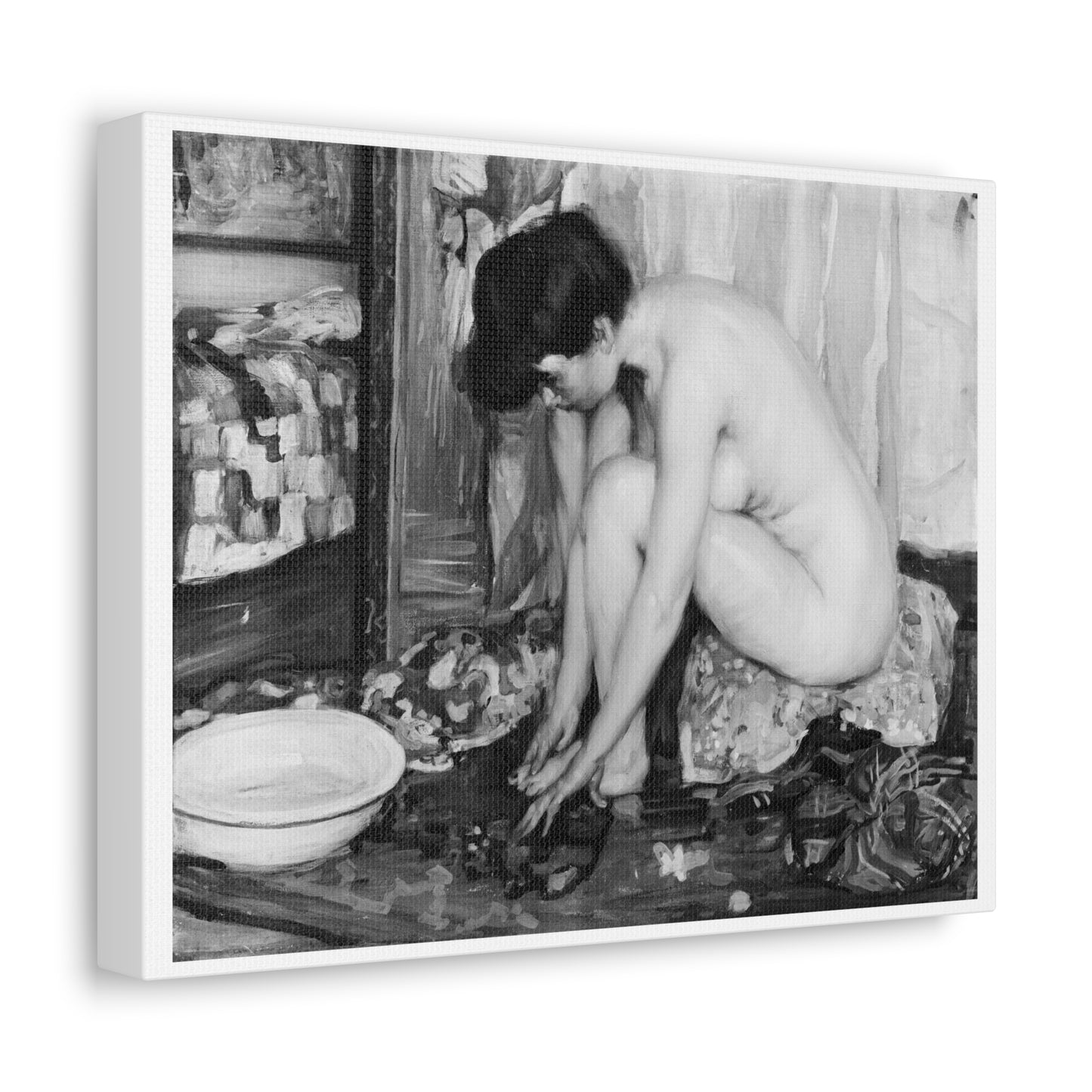 Small Nude (circa 1900-1920), Art Print from the Original on Canvas