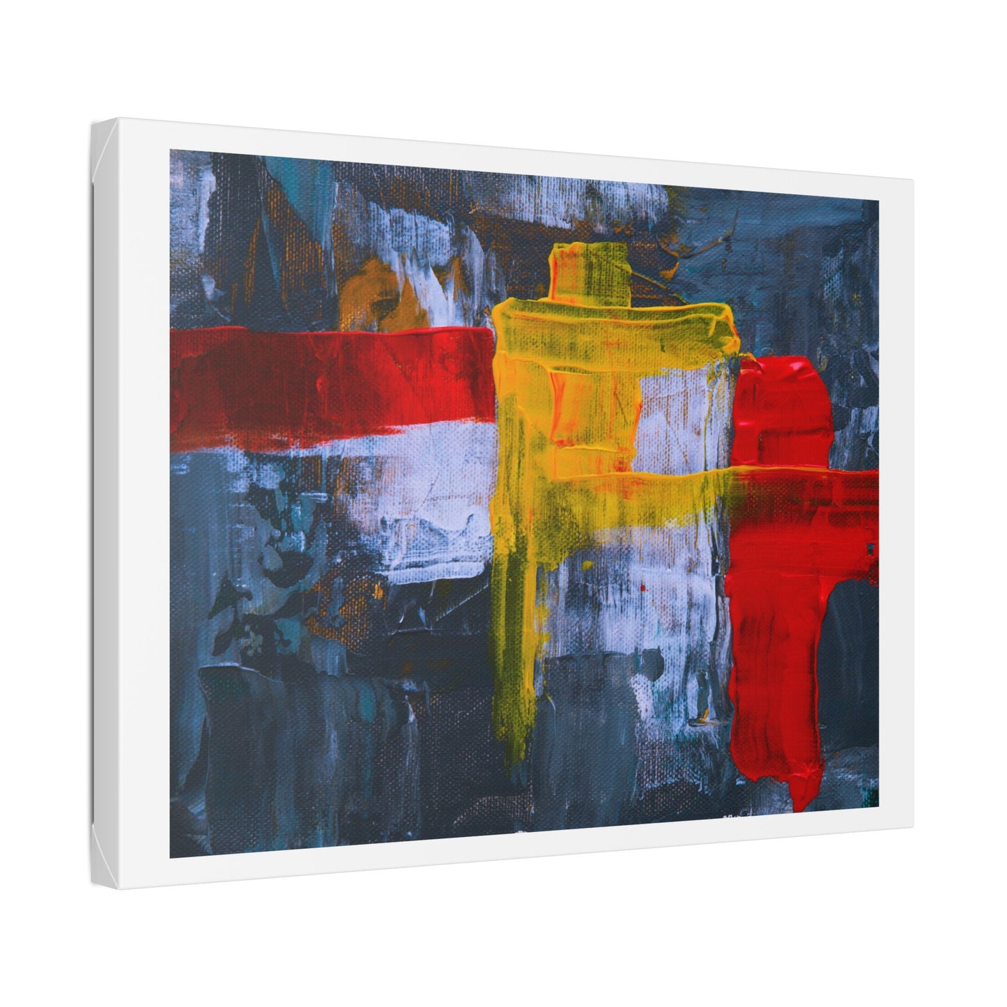 Bold Abstract Palette Knife Painting, Canvas Art Print