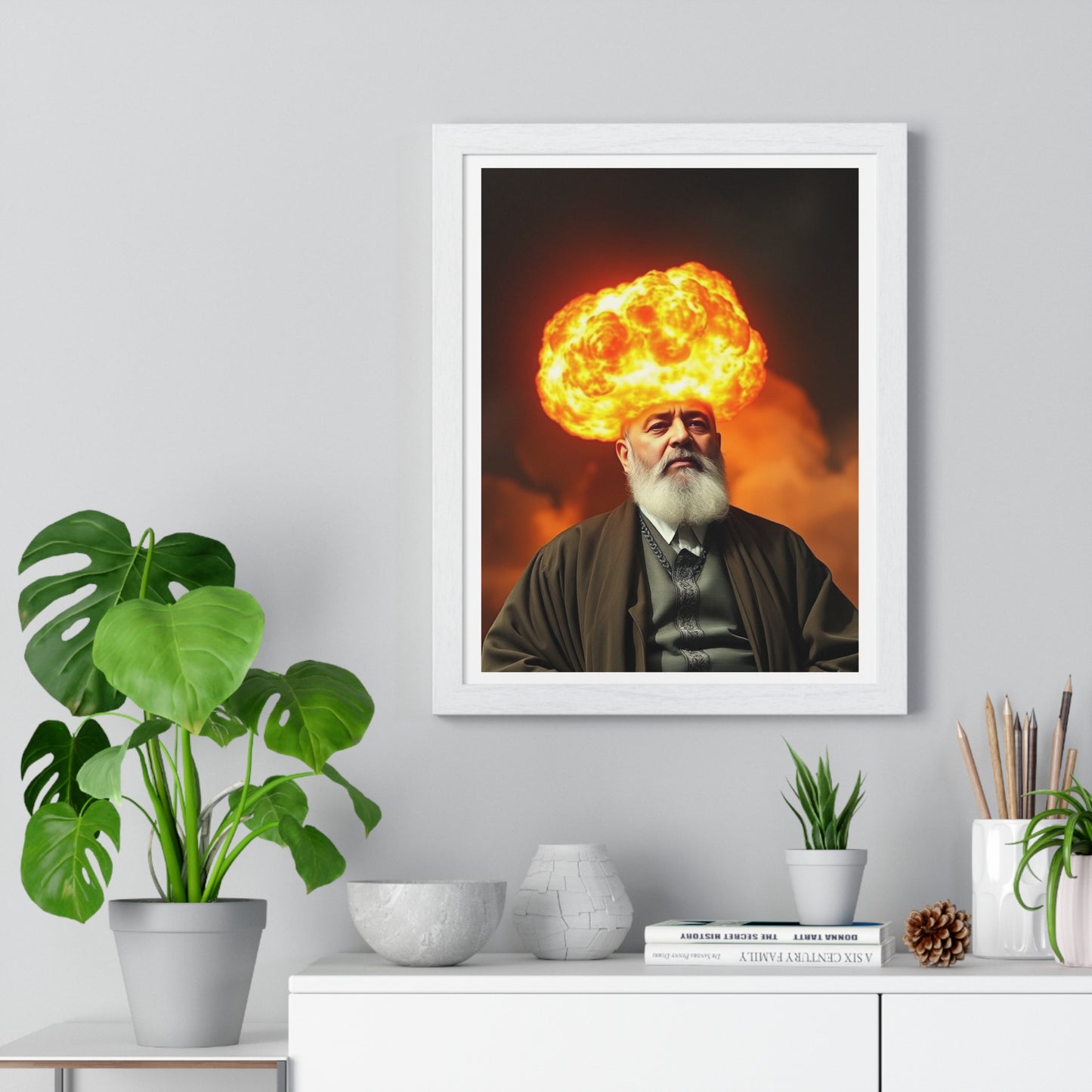 Mind Blowing, Photorealistic Art 'Designed by AI' Framed Print