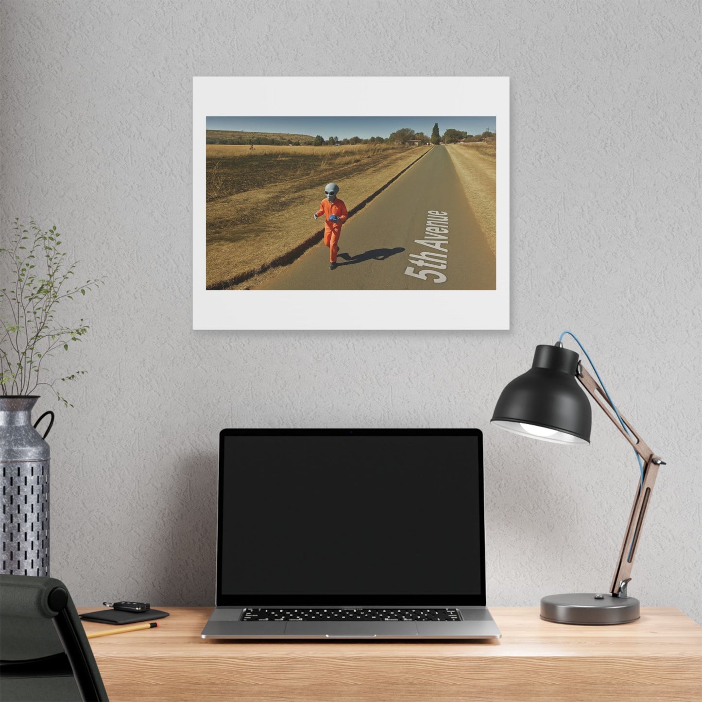 Weird Google Street View, Absurdist Art 'Designed by AI' Satin Canvas Print