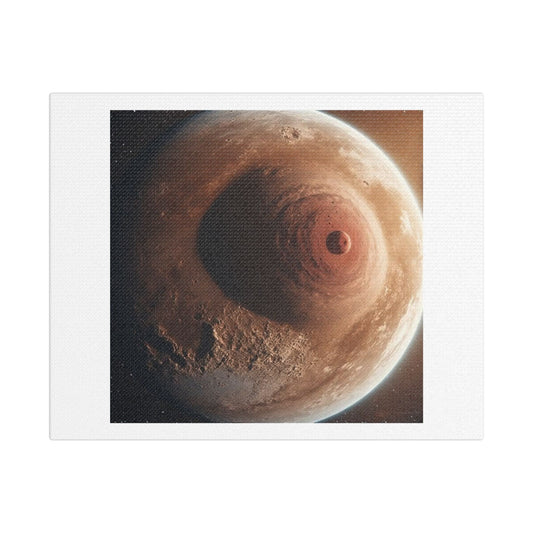 Huge Mountain on an Unknown Planet, Abstract Art 'Designed by AI', Print on Canvas