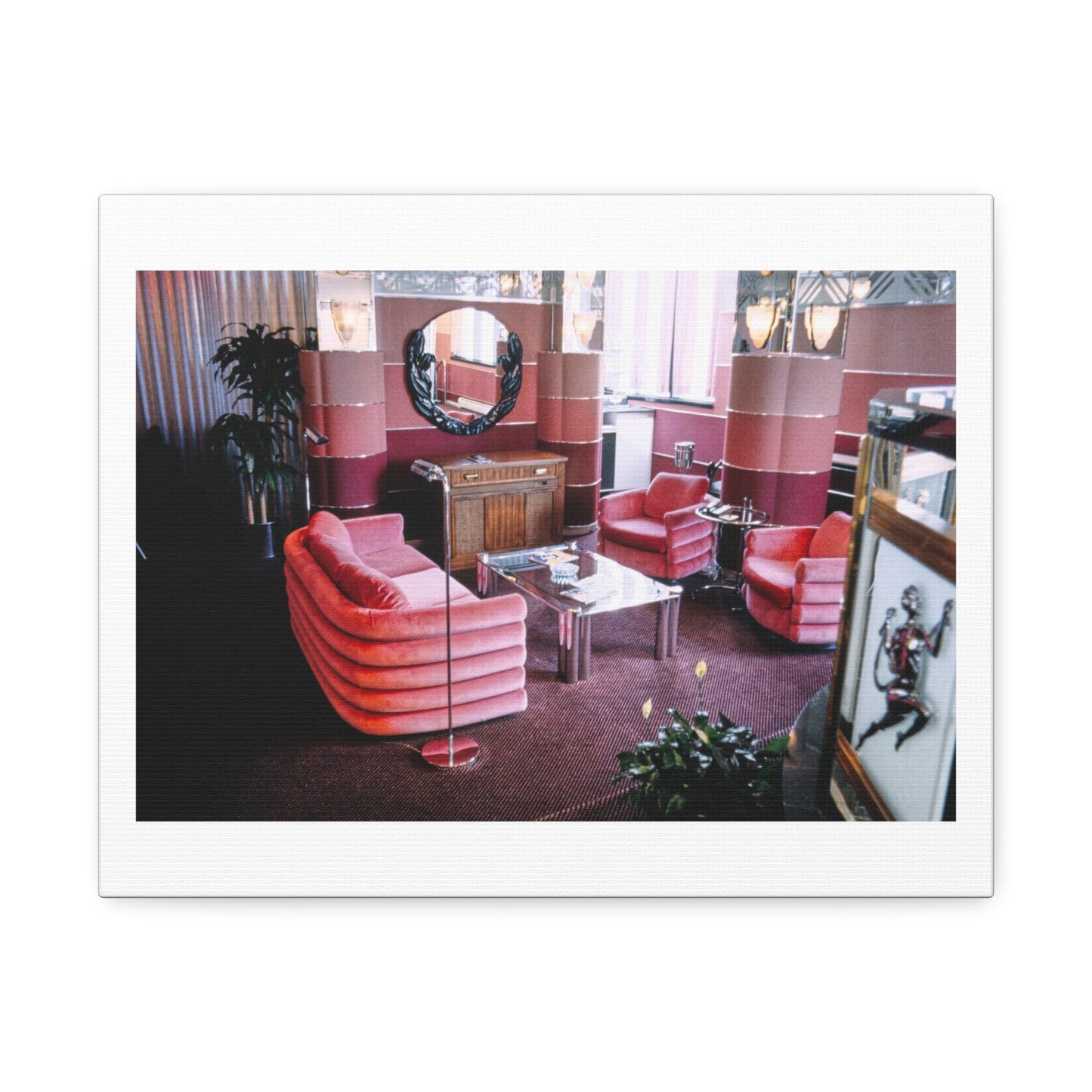 Valentino Suite, Sands Hotel, Atlantic City, New Jersey (1985) photography by John Margolies, Art Print from the Original on Canvas