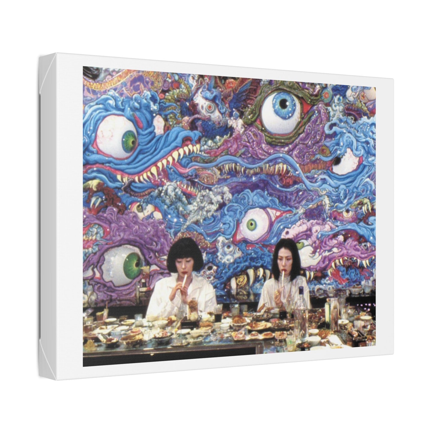 Psychedelic Japan Abstract Art 'Designed by 'AI Canvas Art Print