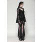 Dark in Love Zuri Gothic Romantic Lace Patchwork Bell-Sleeve Layered Cuff Top