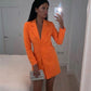 Vireous Solid Colour Minimalist Women's Suit Jacket