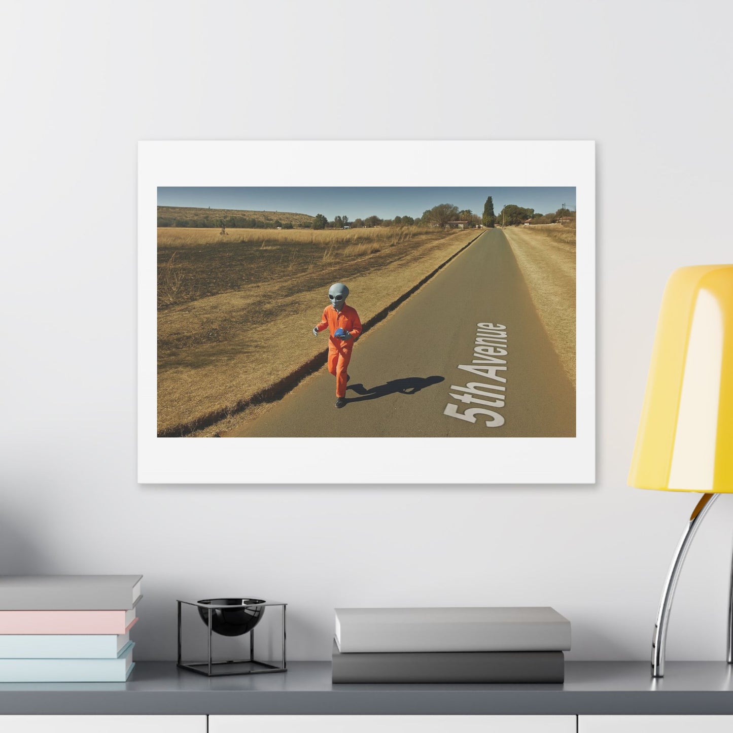 Weird Google Street View, Absurdist Art 'Designed by AI' Satin Canvas Print