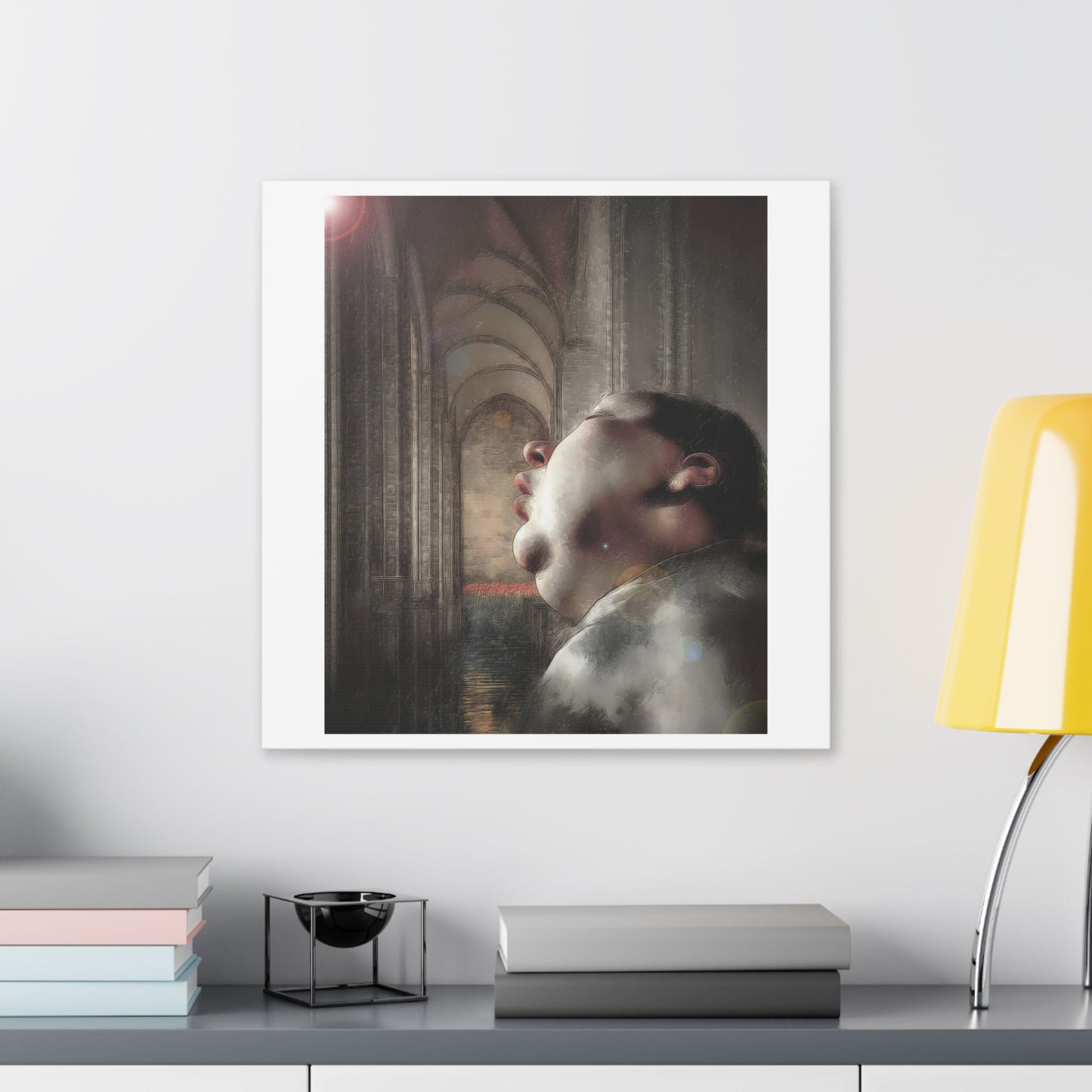 Dead to the World, Surrealist Art 'Designed by AI' Canvas Art Print