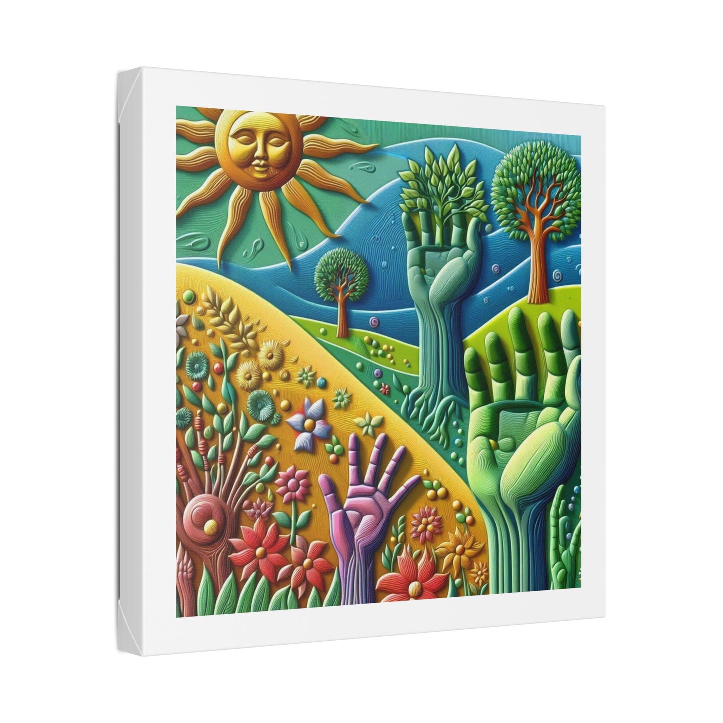 Gaia's Eternal Embrace 'Designed by AI' Canvas Art Print