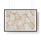 Beige Abstract Relaxing Decor Art, Large Framed Print