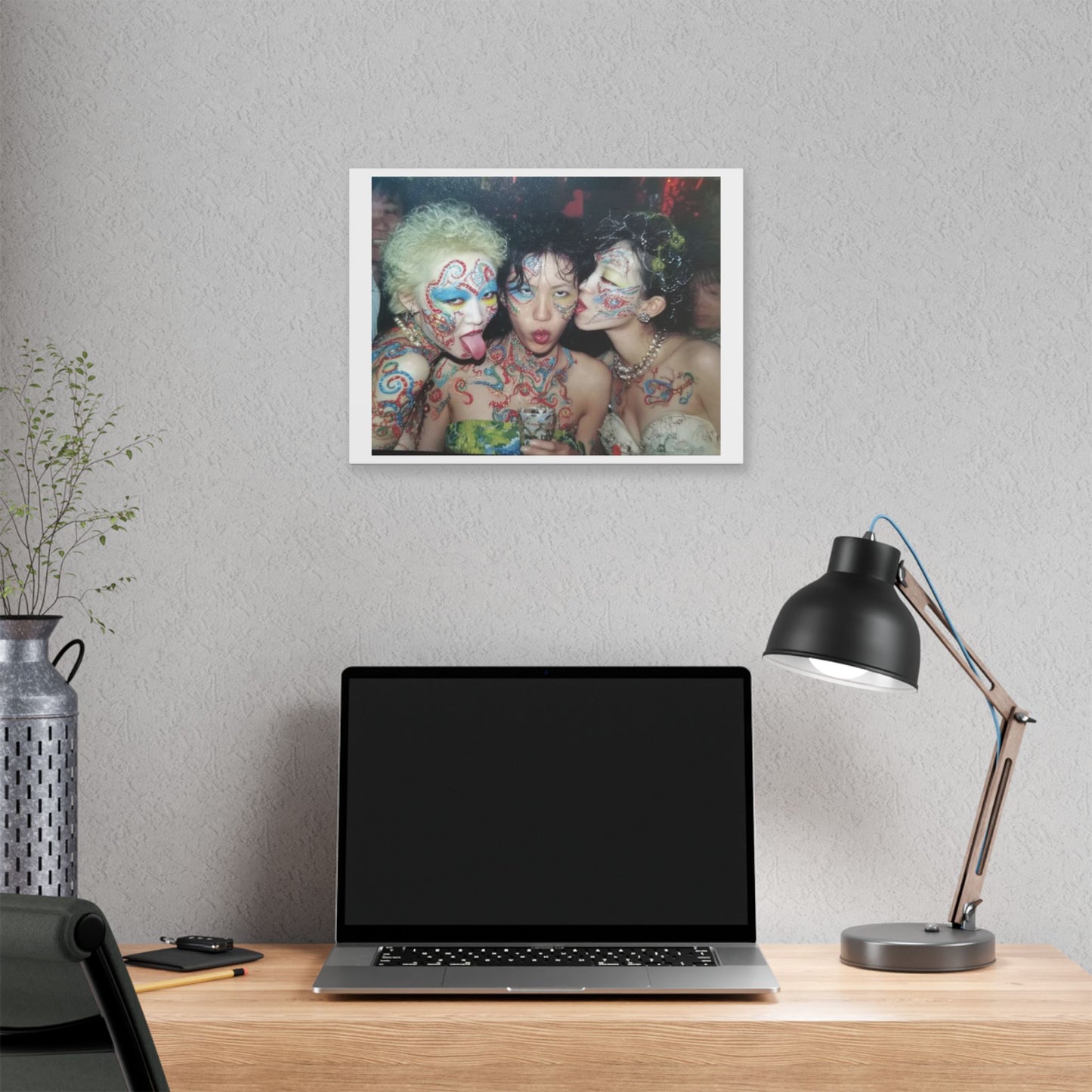 Psychedelic Japan III Abstract Art 'Designed by 'AI Canvas Art Print