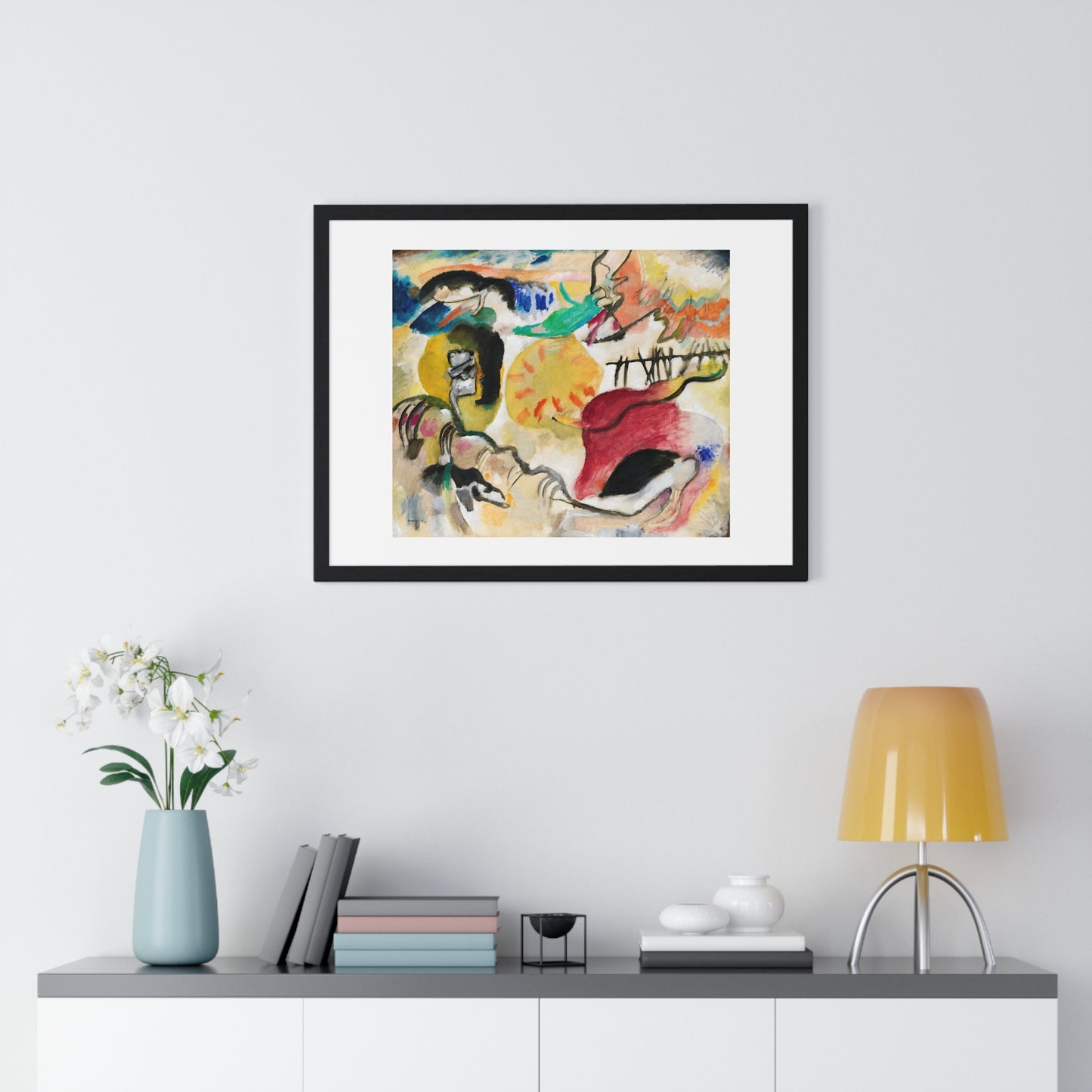 Improvisation 27 (Garden of Love II) by Wassily Kandinsky (1912) , from the Original, Framed Print