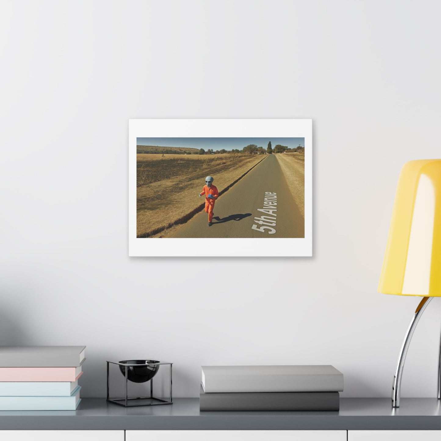 Weird Google Street View, Absurdist Art 'Designed by AI' Satin Canvas Print