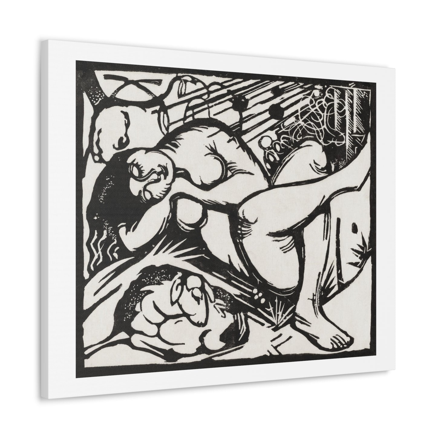 Sleeping Shepherdess (1912) by Franz Marc, Canvas Art Print from the Original