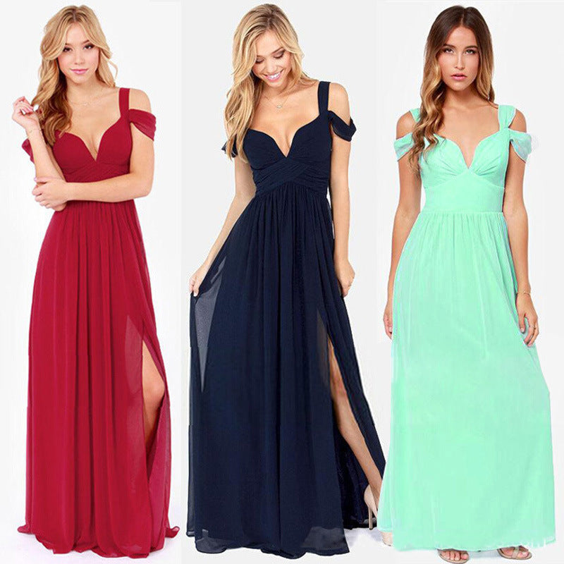 Vireous Long Elegant Greek-Style Pleated Dress, Bridesmaid Dress Vireous.Shop Vireous Long Elegant Greek-Style Pleated Dress, Bridesmaid Dress Vireous.Shop