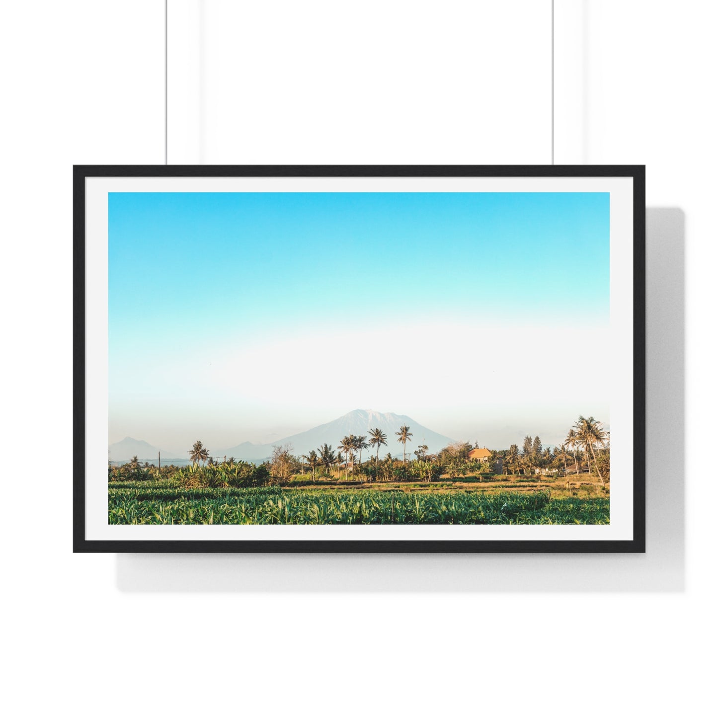 Holy Volcano Agung, Bali Island, Indonesia, Photographer Unknown, from the Original, Framed Print