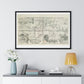 Francis Drake's World Voyage, Tudor Antique Map (circa 1581) from the Original, Framed Print