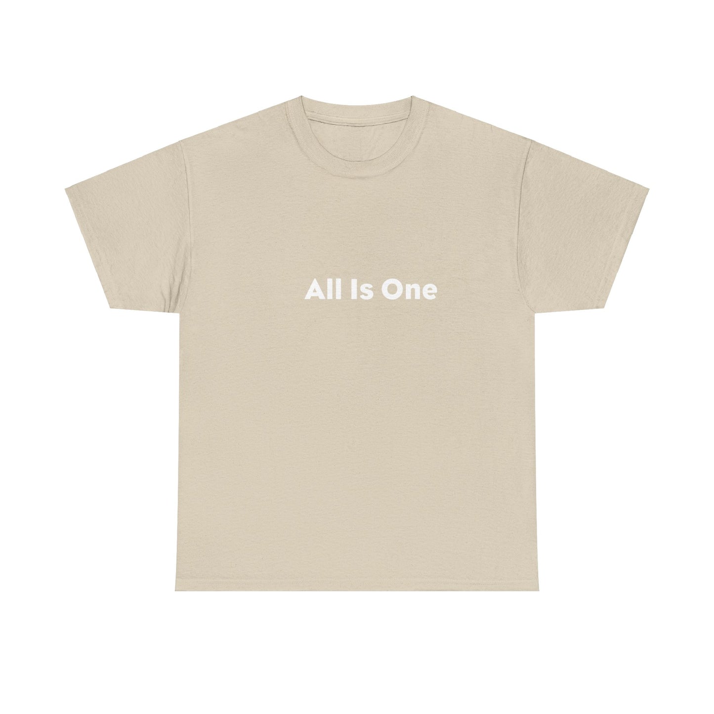 All Is One One 哲学的なコットン T シャツ。ヨガ。マインドボディアウェアネスTシャツ