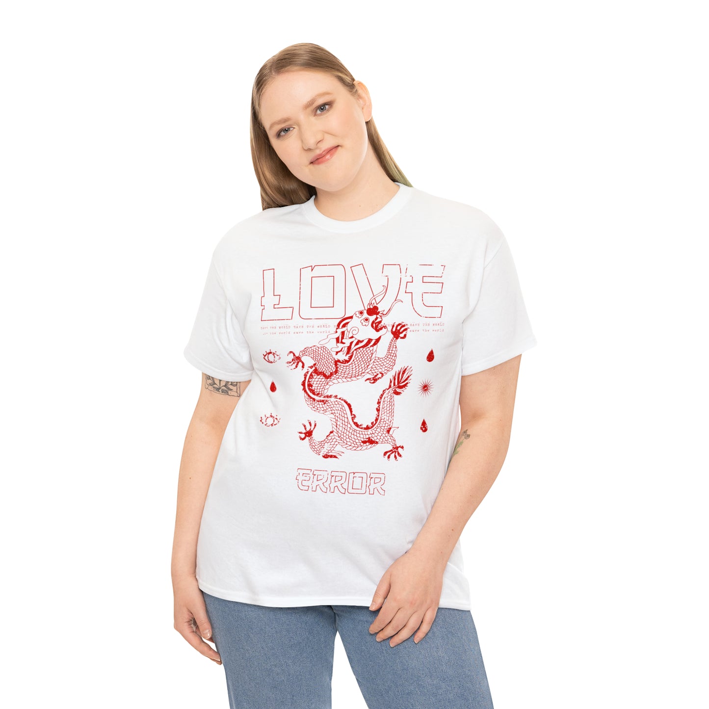 Love Will Save The World Fashion T-Shirt , Chinese Design