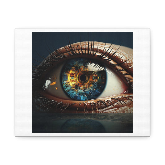 Human Eye is the Window to the World, Abstract Art II 'Designed by AI' Print on Canvas