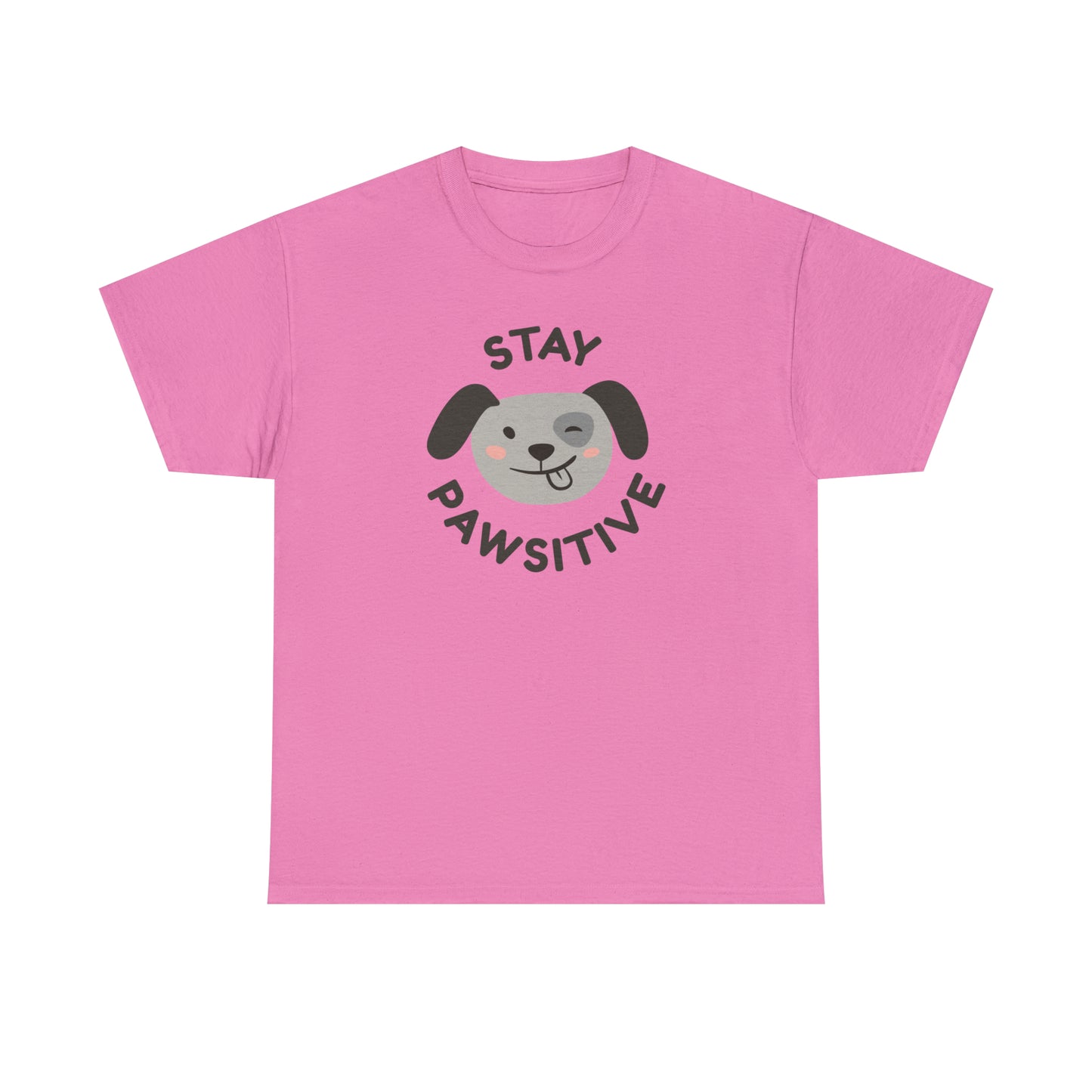 Stay Pawsitive Dog Lover's Cotton T-Shirt