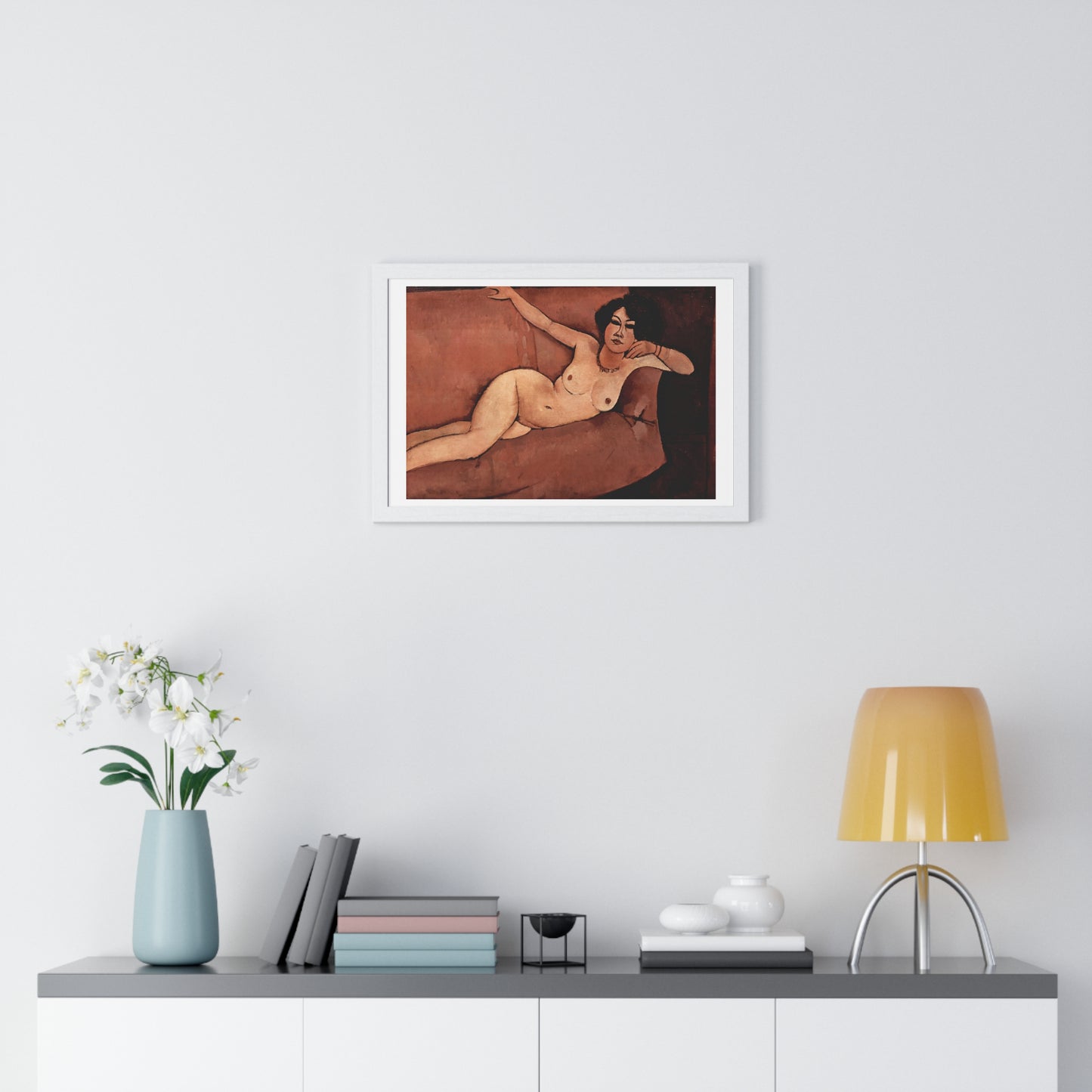 Amedeo Modigliani's Act on a Sofa 'Almaiisa' (1916) from the Original, Framed Print