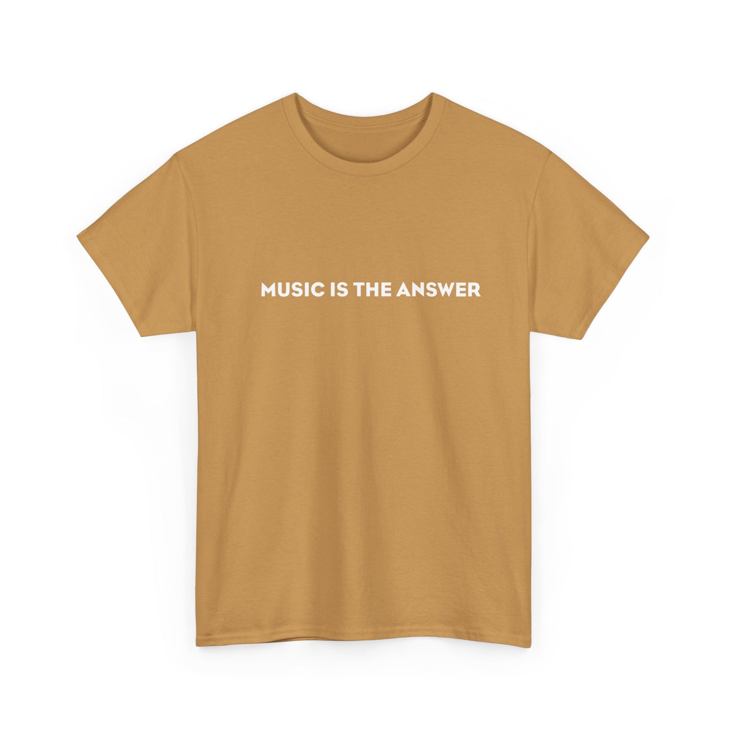 'Music Is The Answer' Heavy Cotton T-Shirt