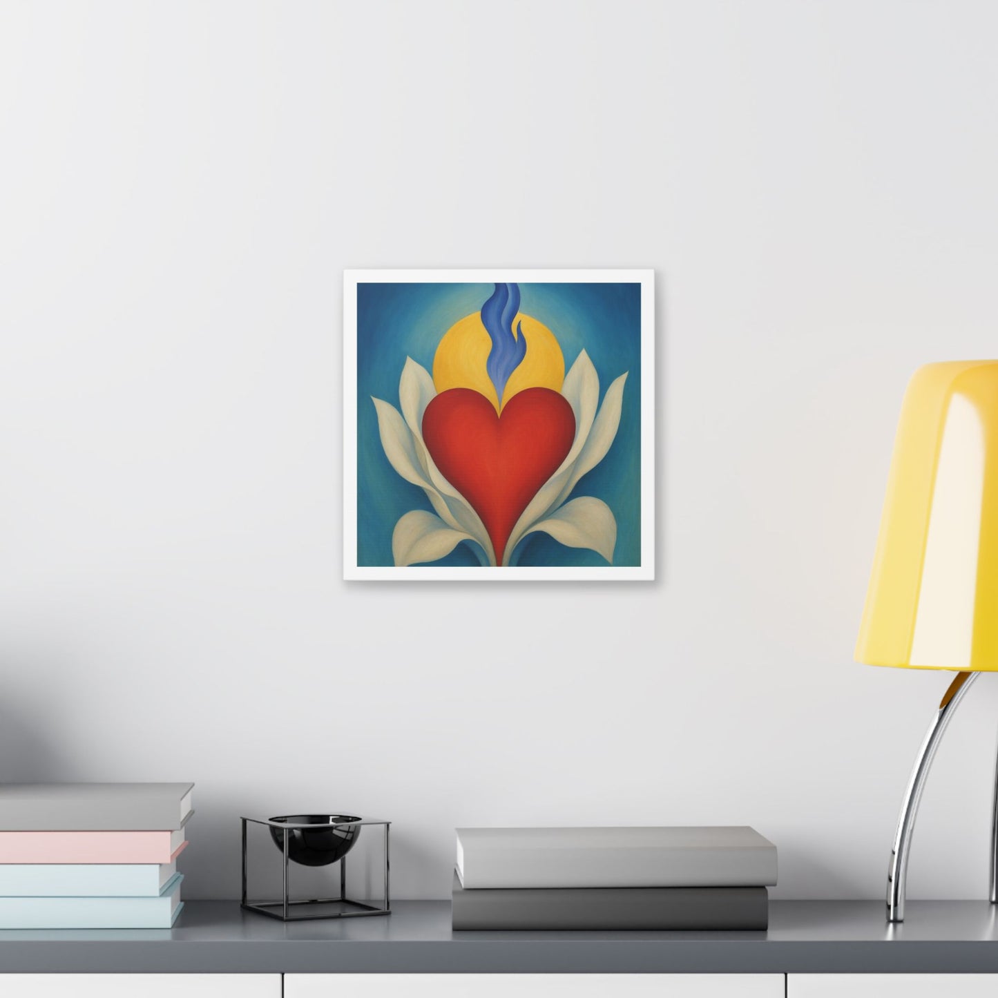 Love and Life in the Art Style of Georgia O'Keefe 'Designed by AI' Canvas Art Print