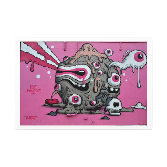Graffiti Art 'Buff Monster' (2015) for the Bushwick Collective Block Party, Brooklyn, New York, Art Print on Canvas