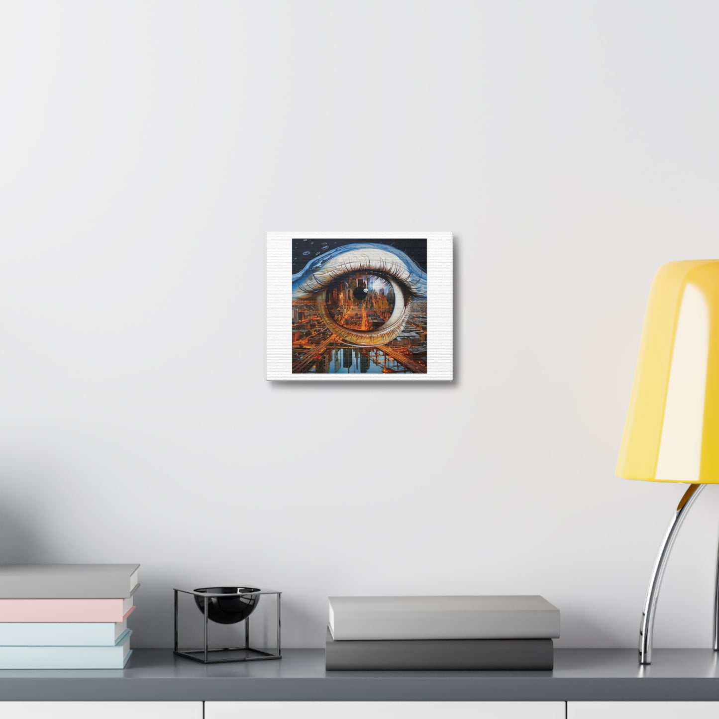 Human Eye is the Window to the World, Abstract Art 'Designed by AI' Print on Canvas