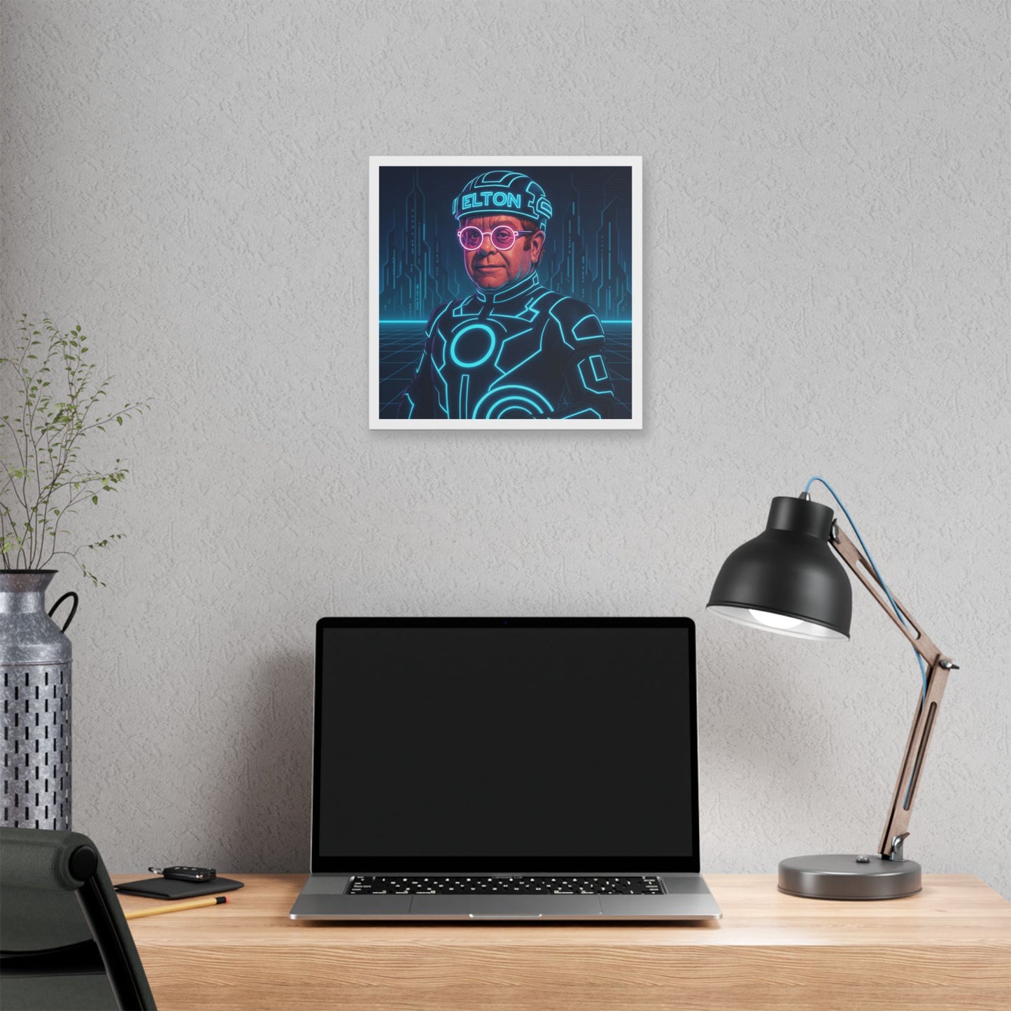 Elton Tron Absurdist Art 'Designed by AI' Canvas Art Print