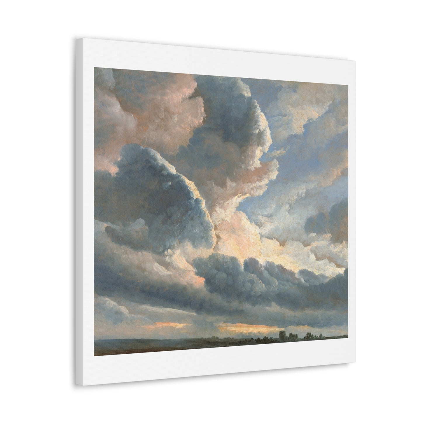 Study of Clouds with a Sunset near Rome (1786-1801) by Simon Alexandre Clément Denis, from the Original, Print on Canvas