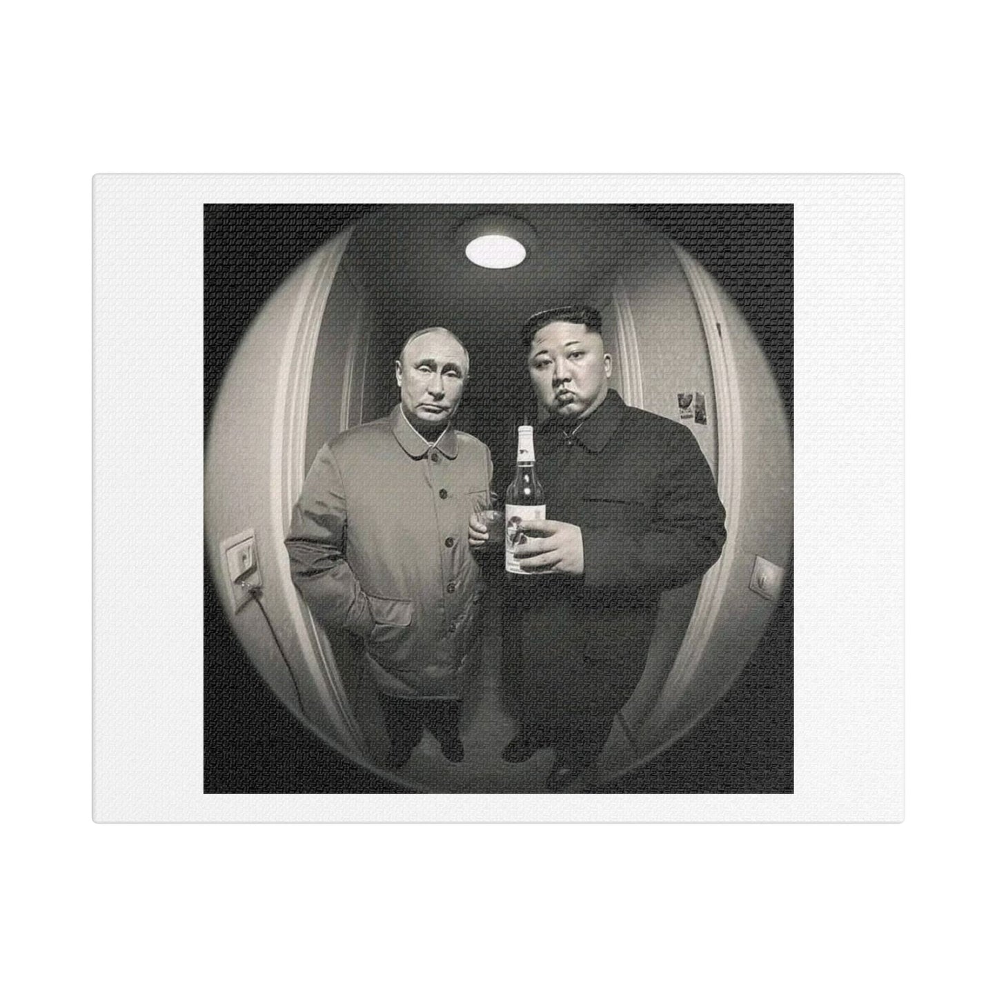 Hello United States, Open the Door! Photorealism 'Designed by AI', Art Print on Canvas