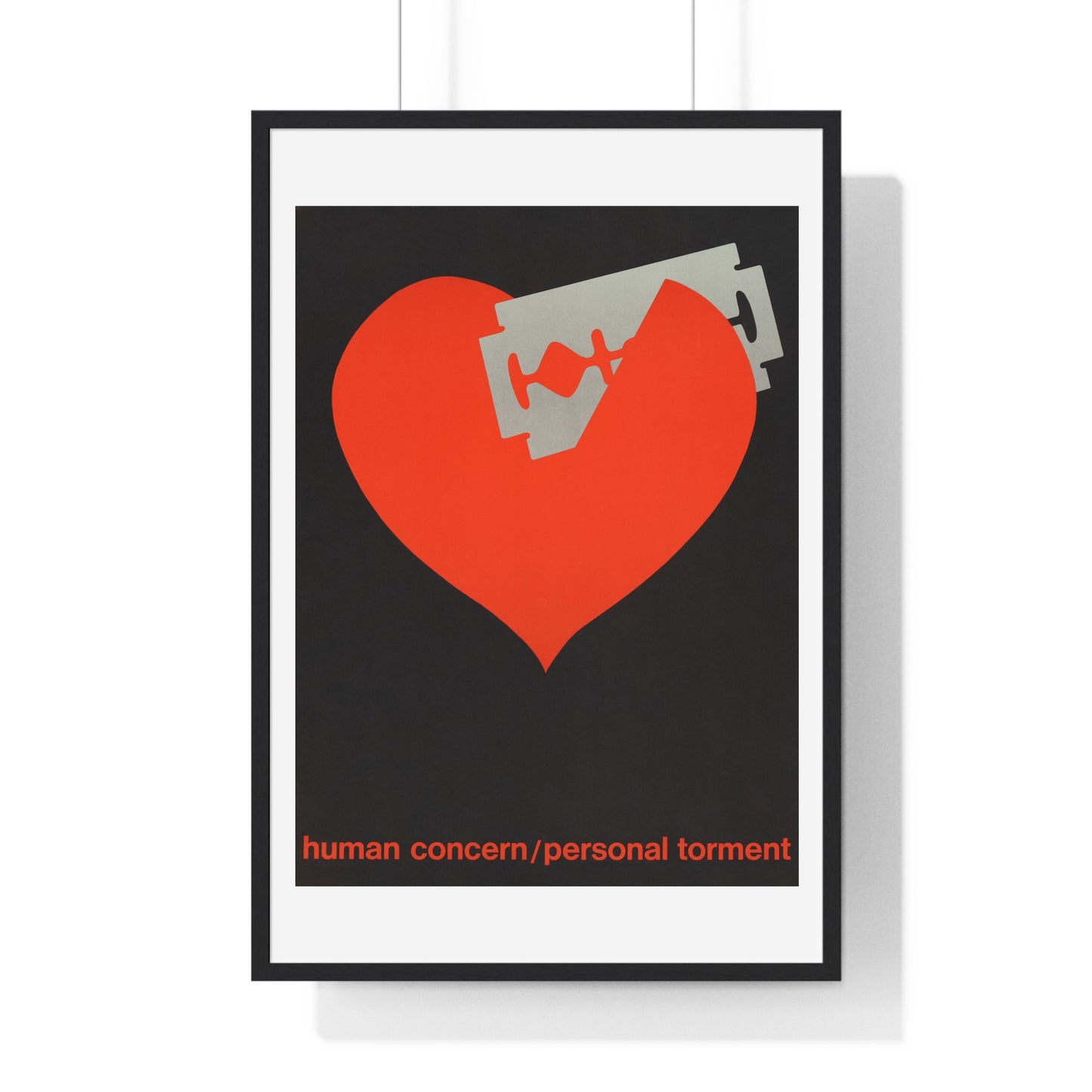 Human Concern, Personal Torment, Poster Art, from the Original, Framed Art Print