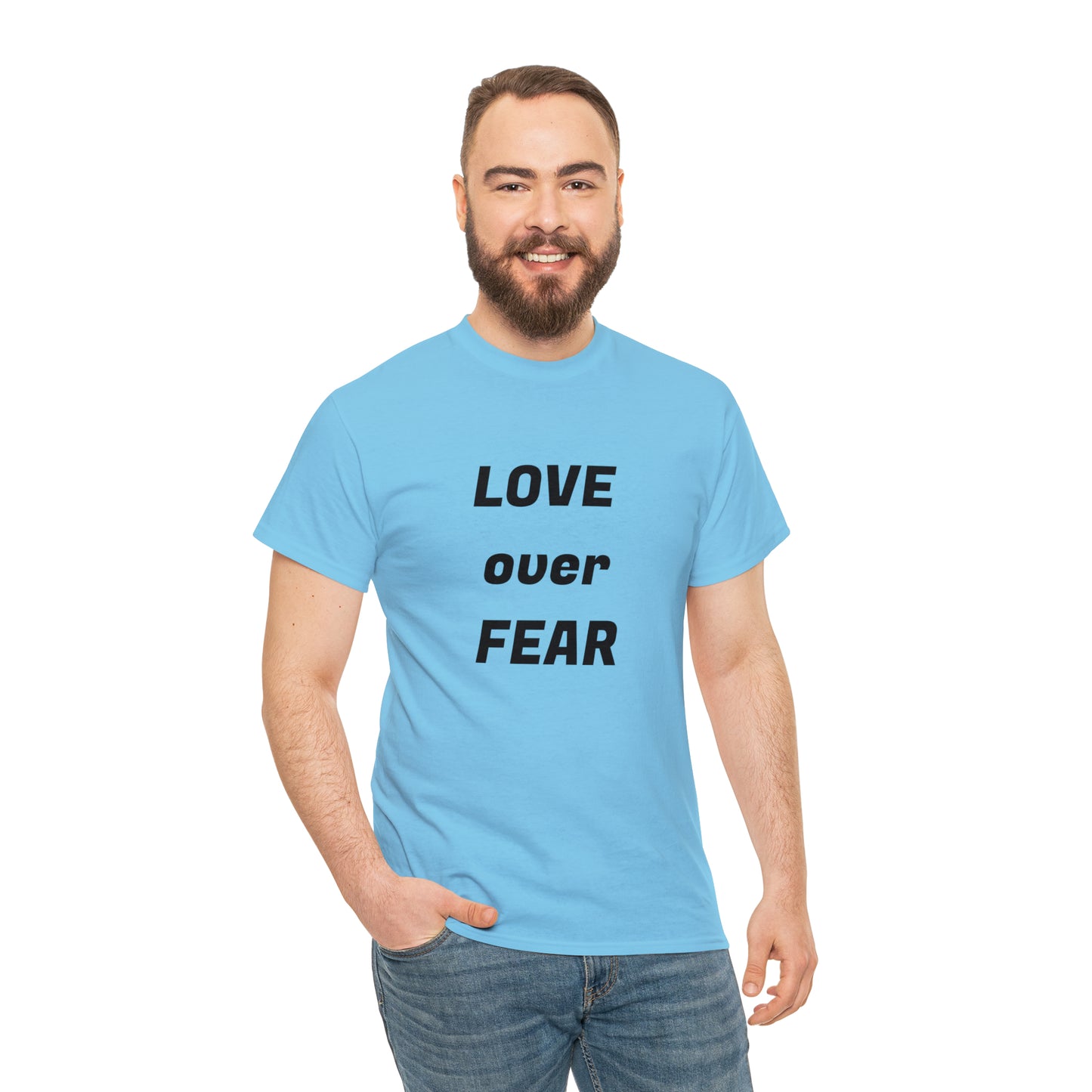 'Love Over Fear' Cotton T-Shirt