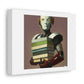 Humanoid Robot Holding Books 'Designed by AI' Art Print on Canvas