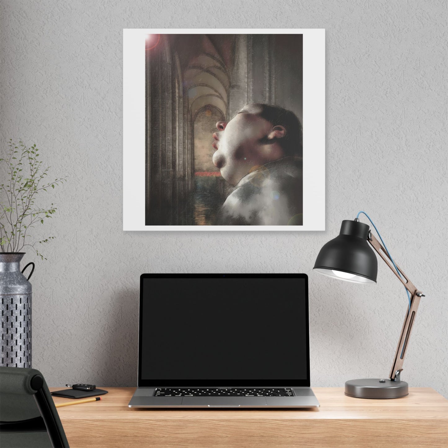 Dead to the World, Surrealist Art 'Designed by AI' Canvas Art Print