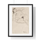 Vintage Nude Illustration 'Liggende Naakte Vrouw' (1923) by Reijer Stolk, from the Original, Framed Print