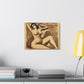 Female Nude Seated by Carl Newman Art Print on Satin Canvas, Stretched