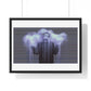 Man in the Energetic Realm, Abstract Art 'Designed by AI' Framed Print