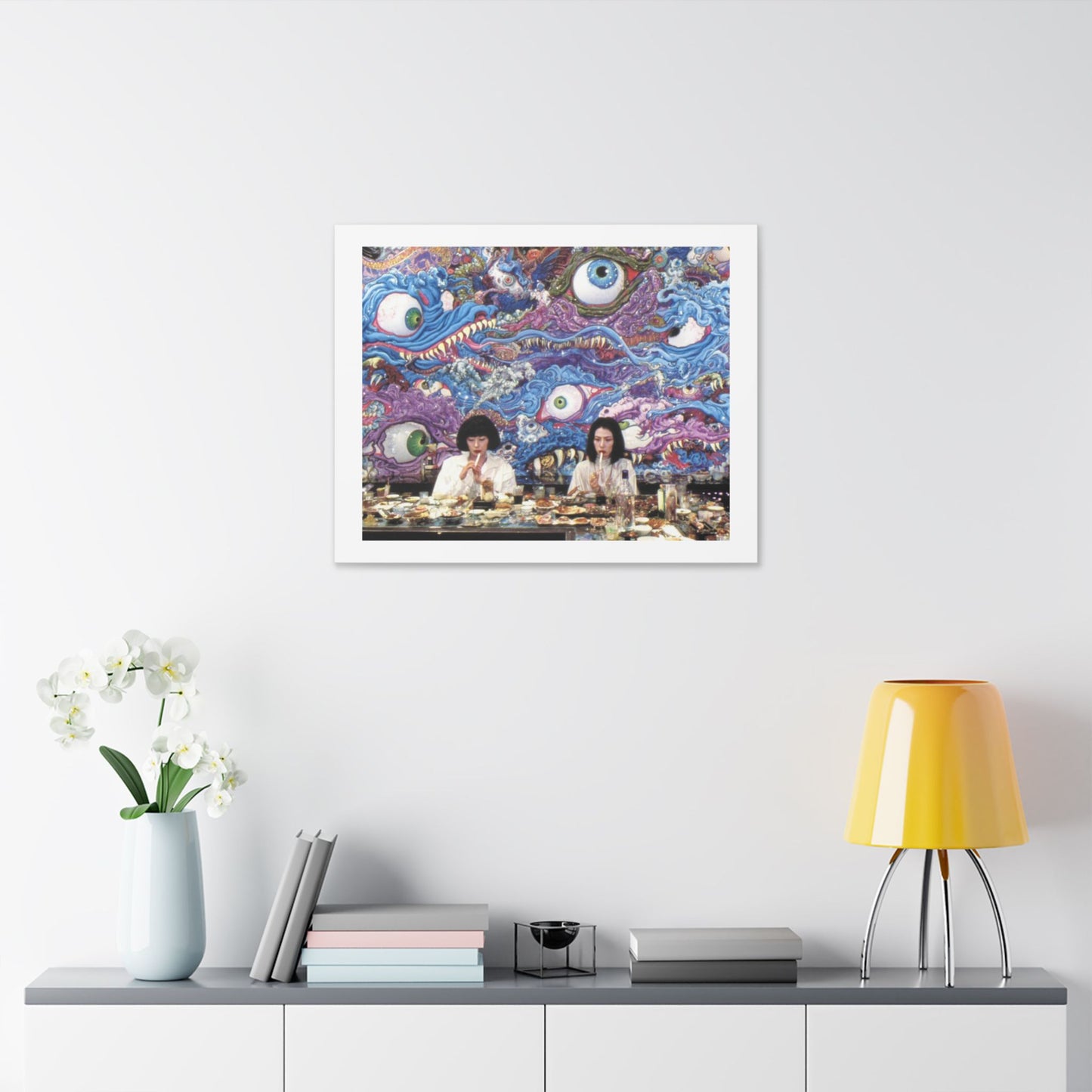 Psychedelic Japan Abstract Art 'Designed by 'AI Canvas Art Print