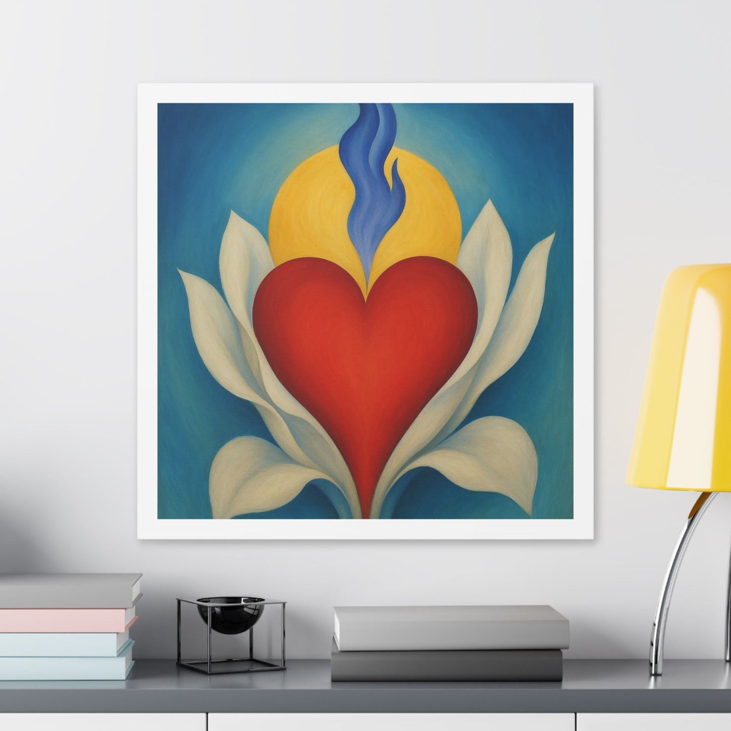 Love and Life in the Art Style of Georgia O'Keefe 'Designed by AI' Canvas Art Print