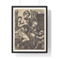 Charitas (1539) Engraving by Sebald Beham, from the Original, Framed Art Print