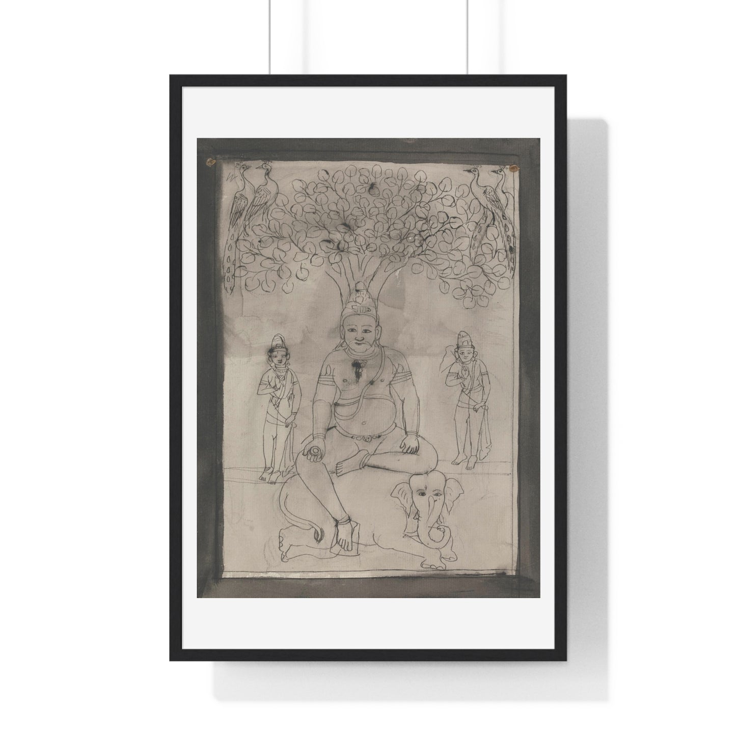 Figure from Indus Sabha (circa 1795), from the Original, Framed Art Print