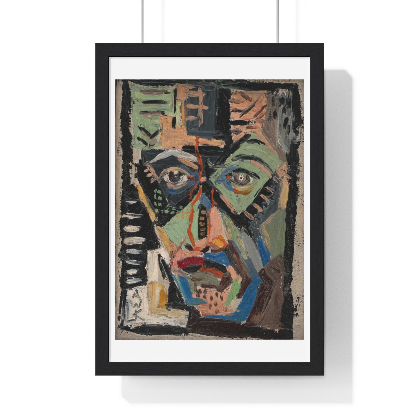 Man's Face by Arnold Peter Weisz Kubínčan (1927) from the Original, Framed Art Print