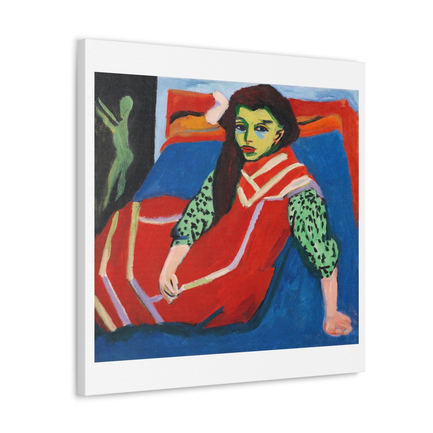 Seated Girl (1910) by Ernst Ludwig Kirchner Art Print from the Original