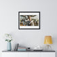 Having a Heart to Heart with your AI Creation, Office Art 'Designed by AI' Framed Print