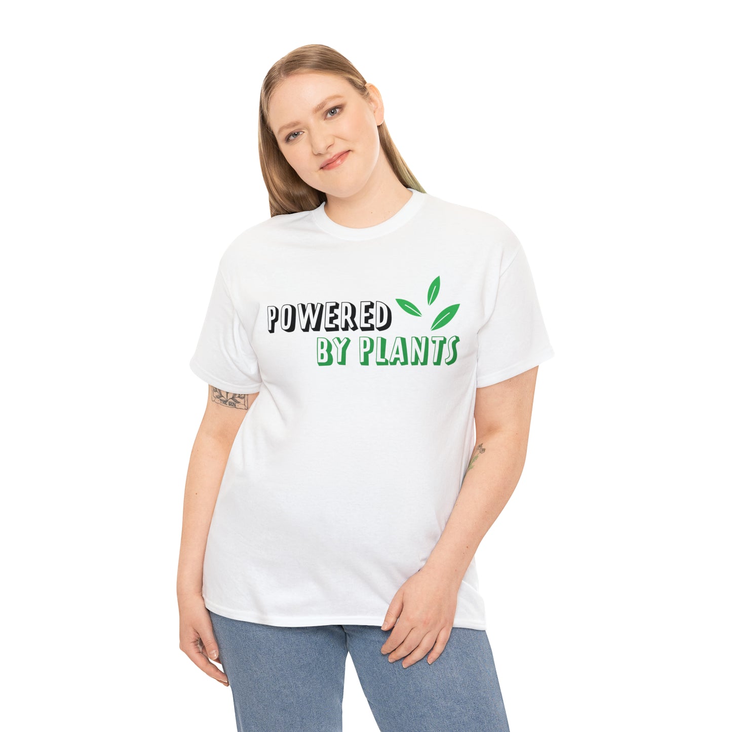 Powered By Plants Vegan T-Shirt Inspirational Unisex