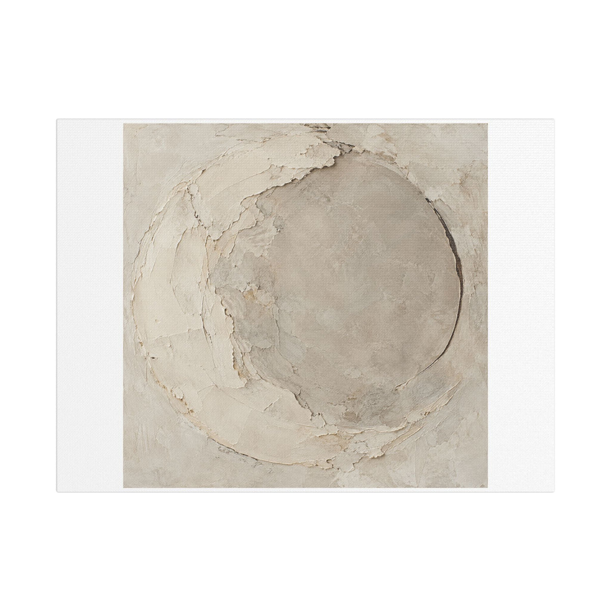 Quiet Limestone Orbit, Large Decor Art Print on Canvas