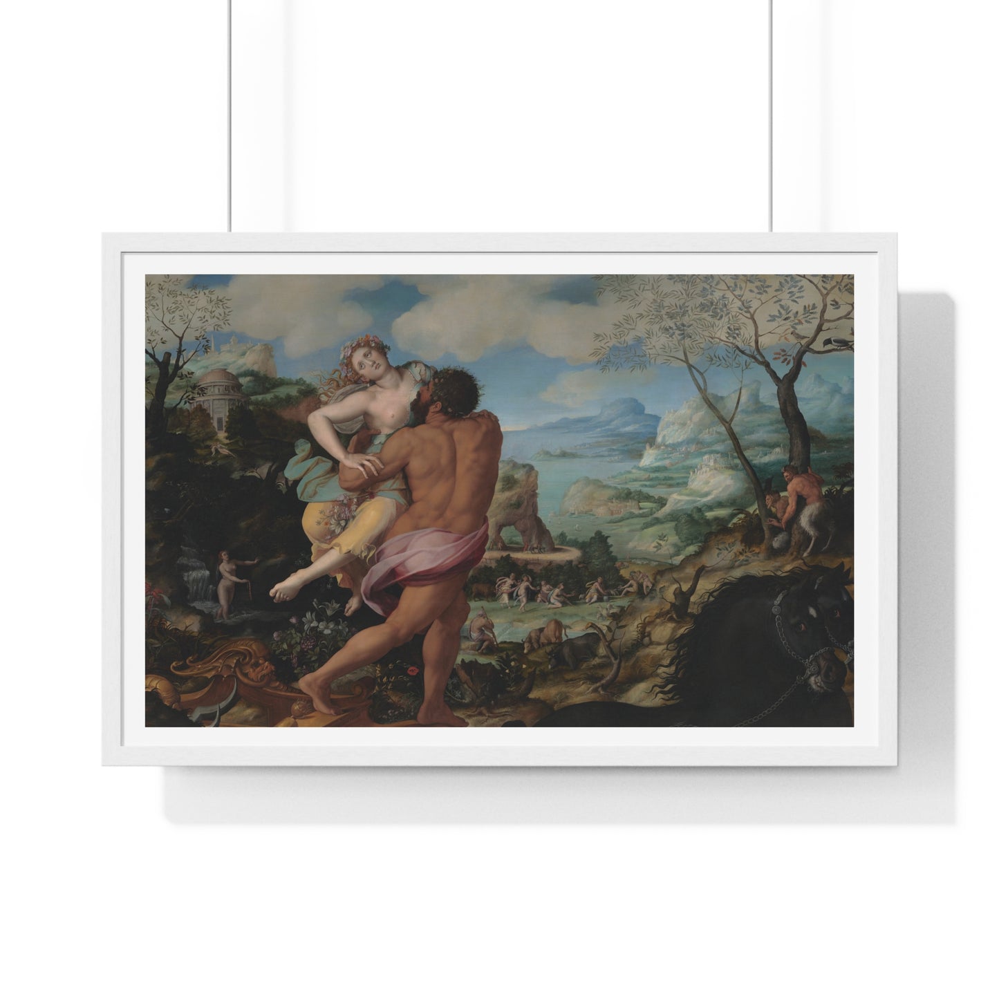 The Abduction of Proserpine (1570) by Alessandro Allori, from the Original, Framed Art Print